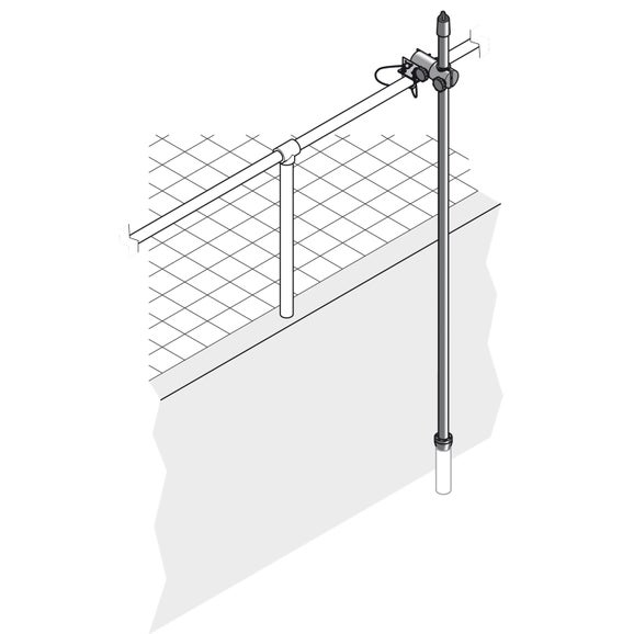 Pole mounting hardware Conductivity, swivel, 1" NPT, stainless steel pole 2 m