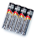 Batteries, AAA, Alkaline, 1.5 V, PK/4