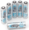 Rechargeable NiMH Batteries; 6 pcs