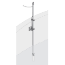 Pole mounting hardware DO, 10 cm bracket, stainless steel pole 2 m