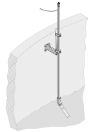 Pole mounting hardware AN-ISE, 24 cm bracket, SS pole 2 m